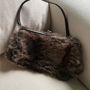 Brown Fur Women's clutch